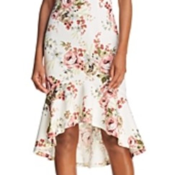 Design Lab - Printed Hi LO Floral Mermaid Dress - Picture 8 of 8